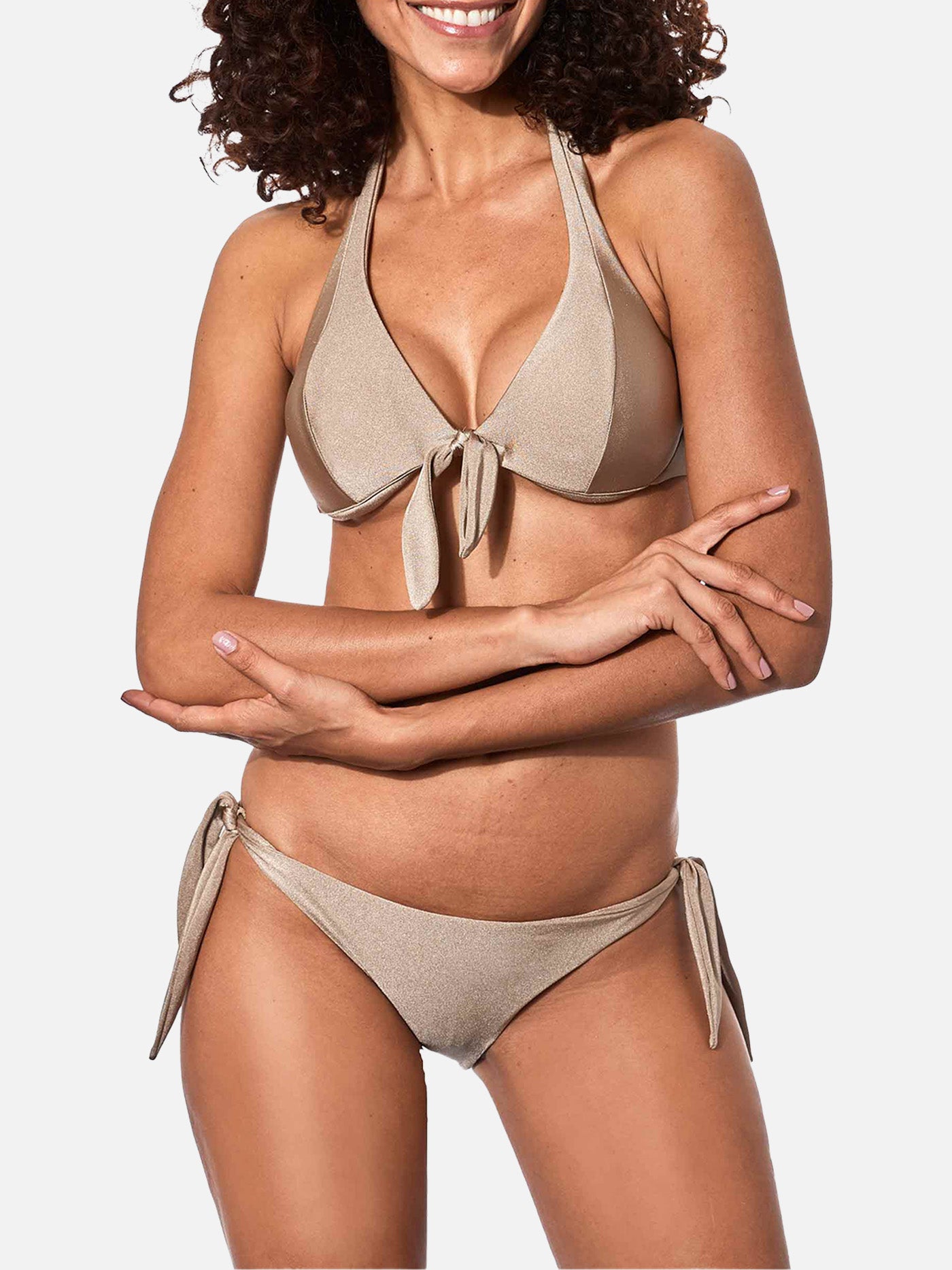 Shiny dove grey bikini - MC2 Saint Barth