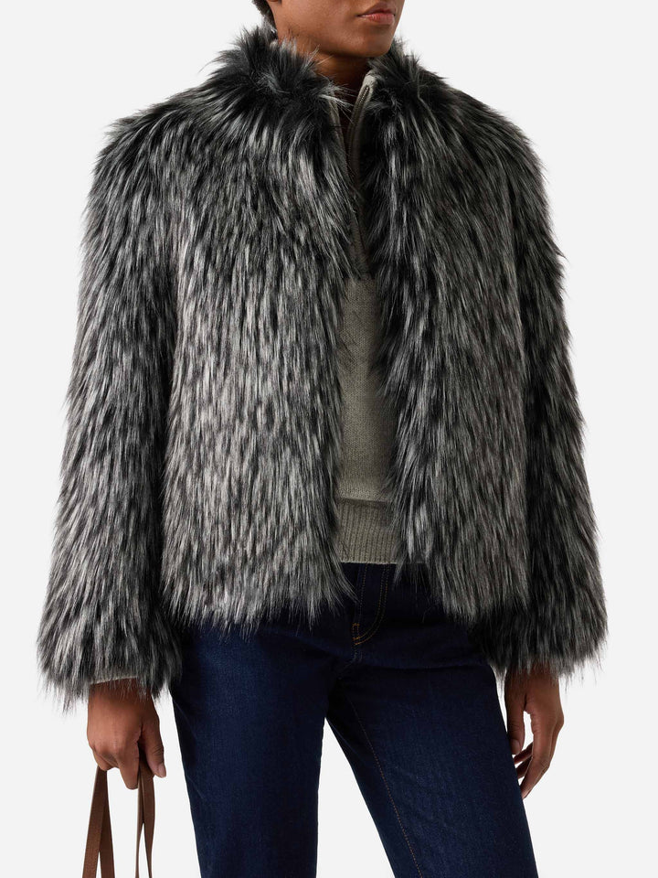 Artika faux fur jacket in silver fox effect