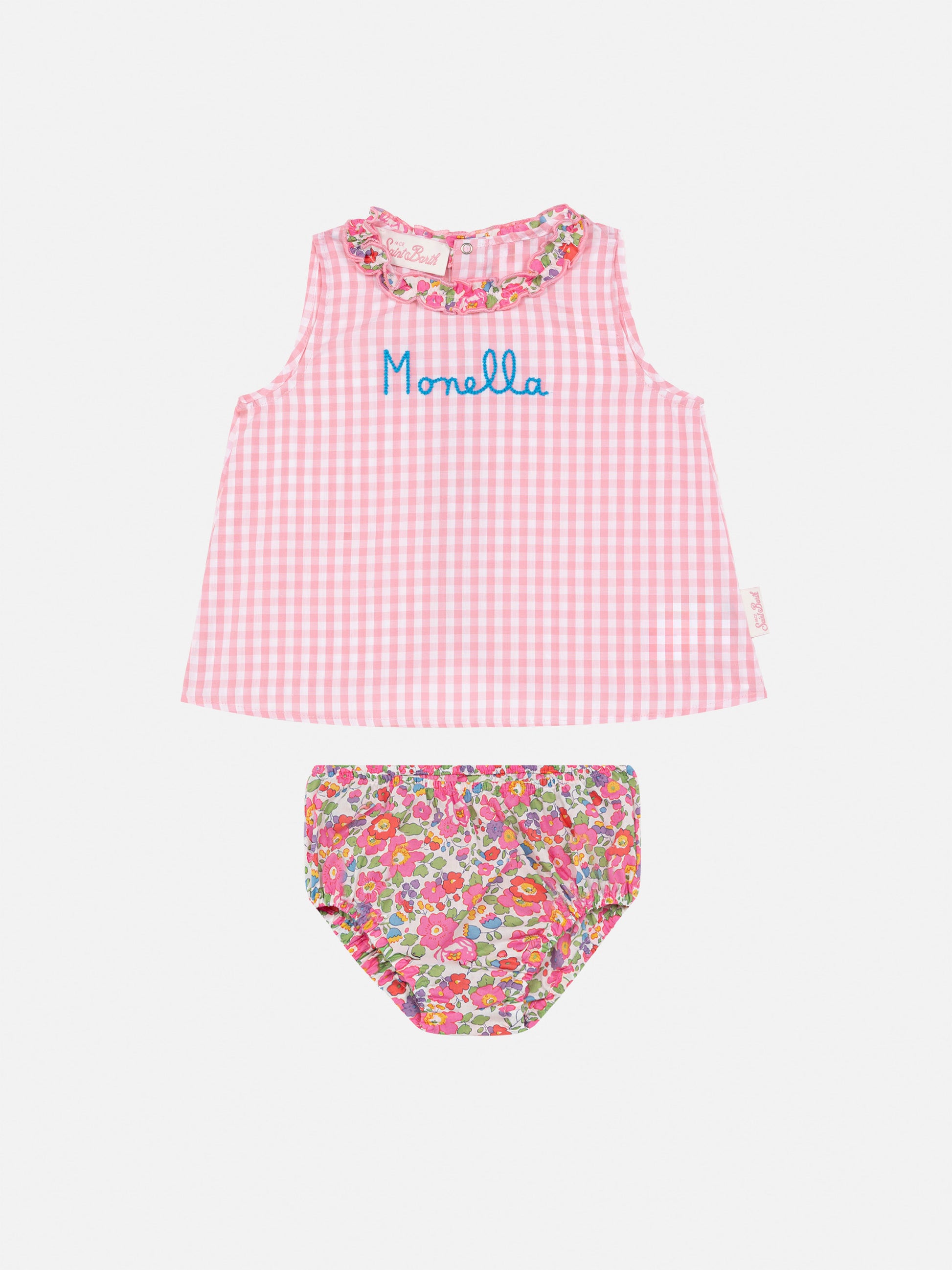 Abbie cotton top and bloomers with Besty print | MADE WITH LIBERTY FABRIC - MC2 Saint Barth