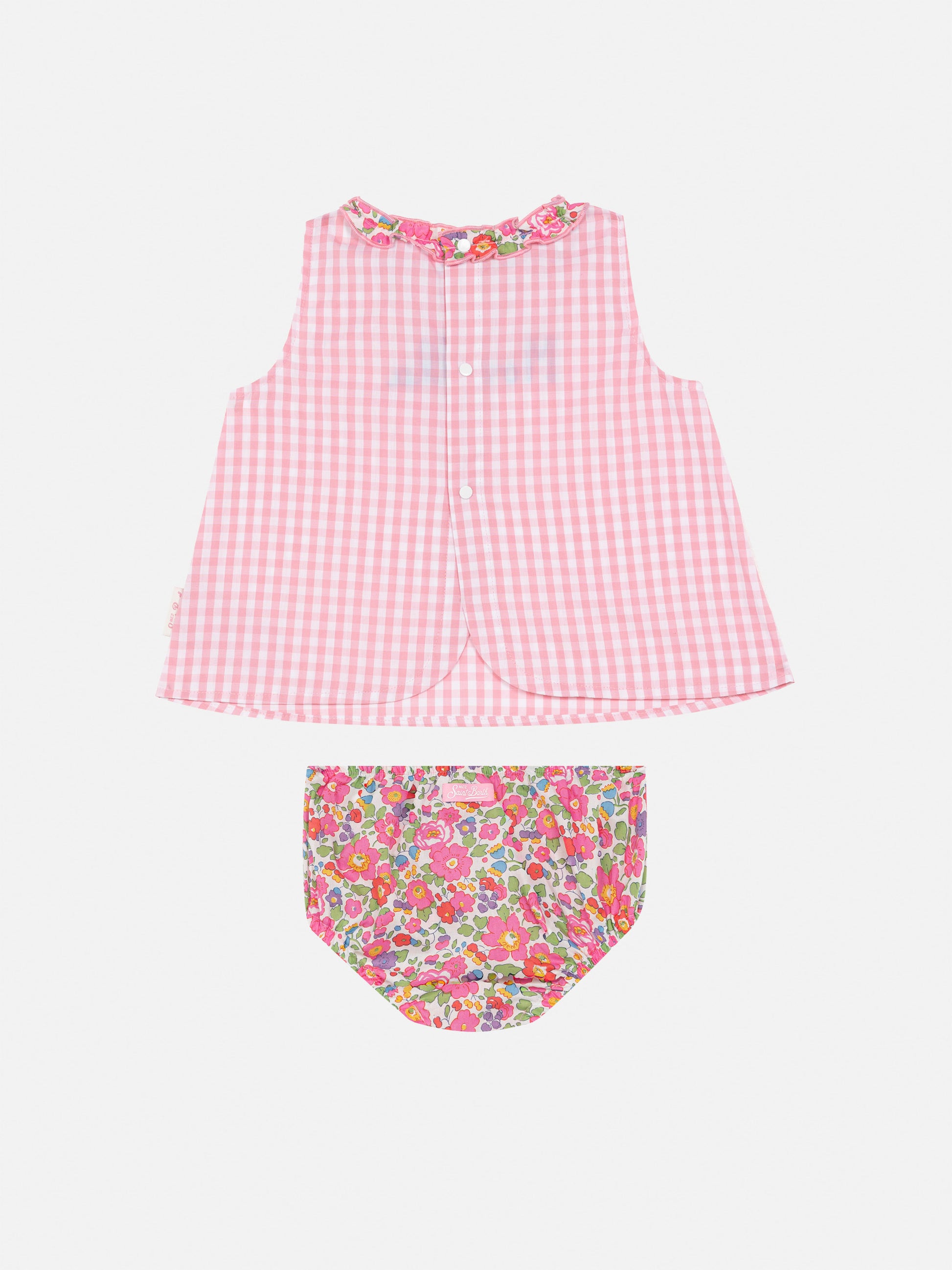 Abbie cotton top and bloomers with Besty print | MADE WITH LIBERTY FABRIC - MC2 Saint Barth