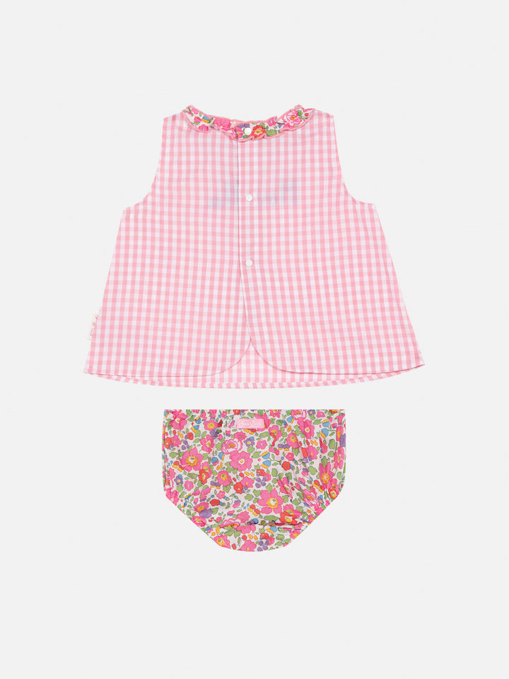 Abbie cotton top and bloomers with Besty print | MADE WITH LIBERTY FABRIC - MC2 Saint Barth