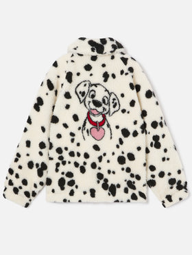 Cream Abel teddy jacket with dalmatian pattern | Special edition