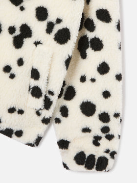 Cream Abel teddy jacket with dalmatian pattern | Special edition