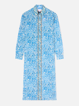 Long Adeline dress with leopard animal print