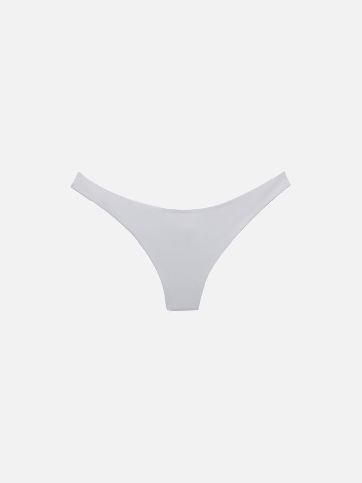 Afrodite heatsealed silver cheeky swim briefs - Minerva silver heatsealed classic bralette - MC2 Saint Barth