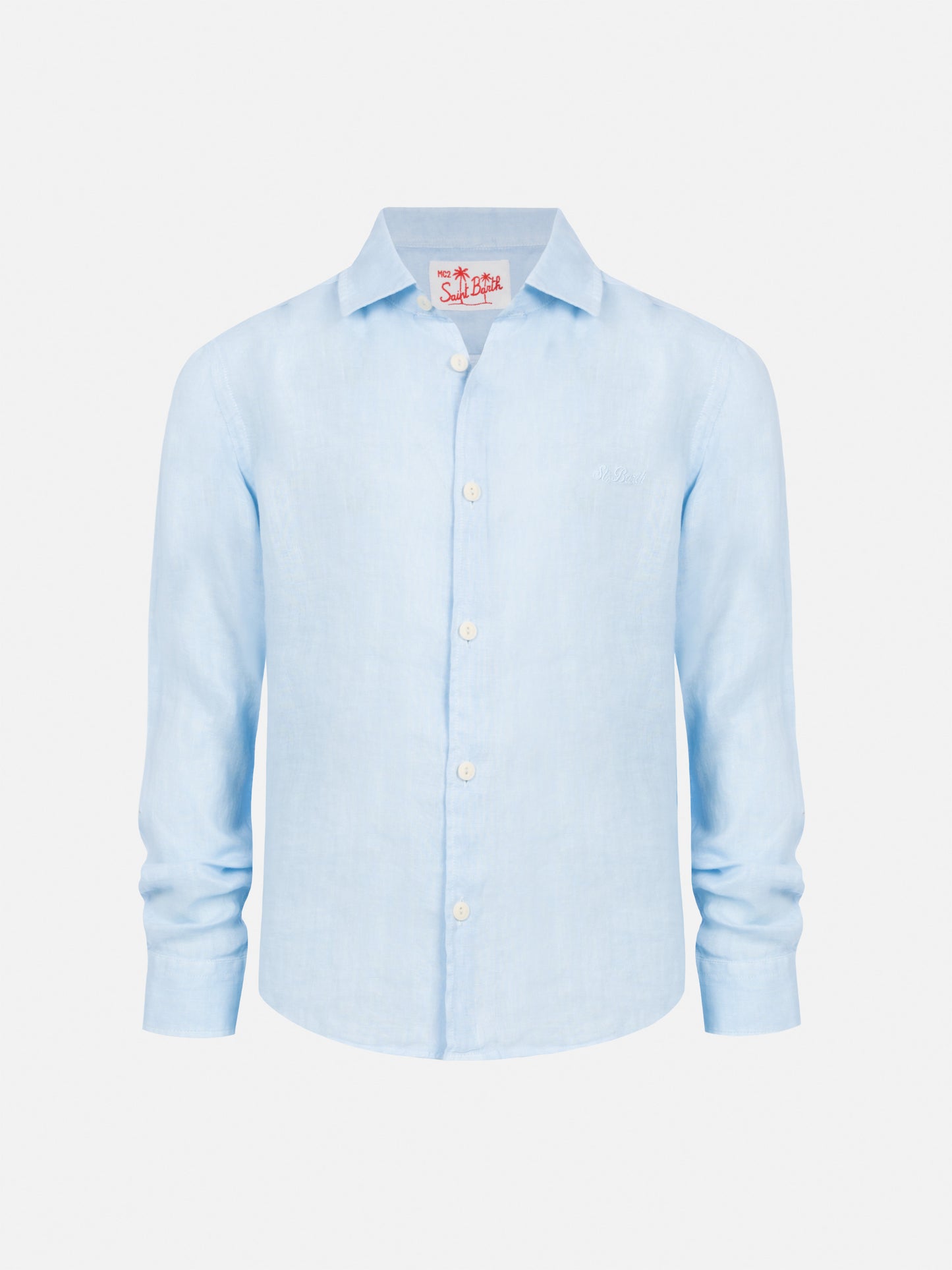 Agnes light blue linen shirt - MC2 Saint Barth