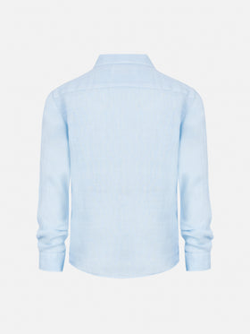 Agnes light blue linen shirt - MC2 Saint Barth