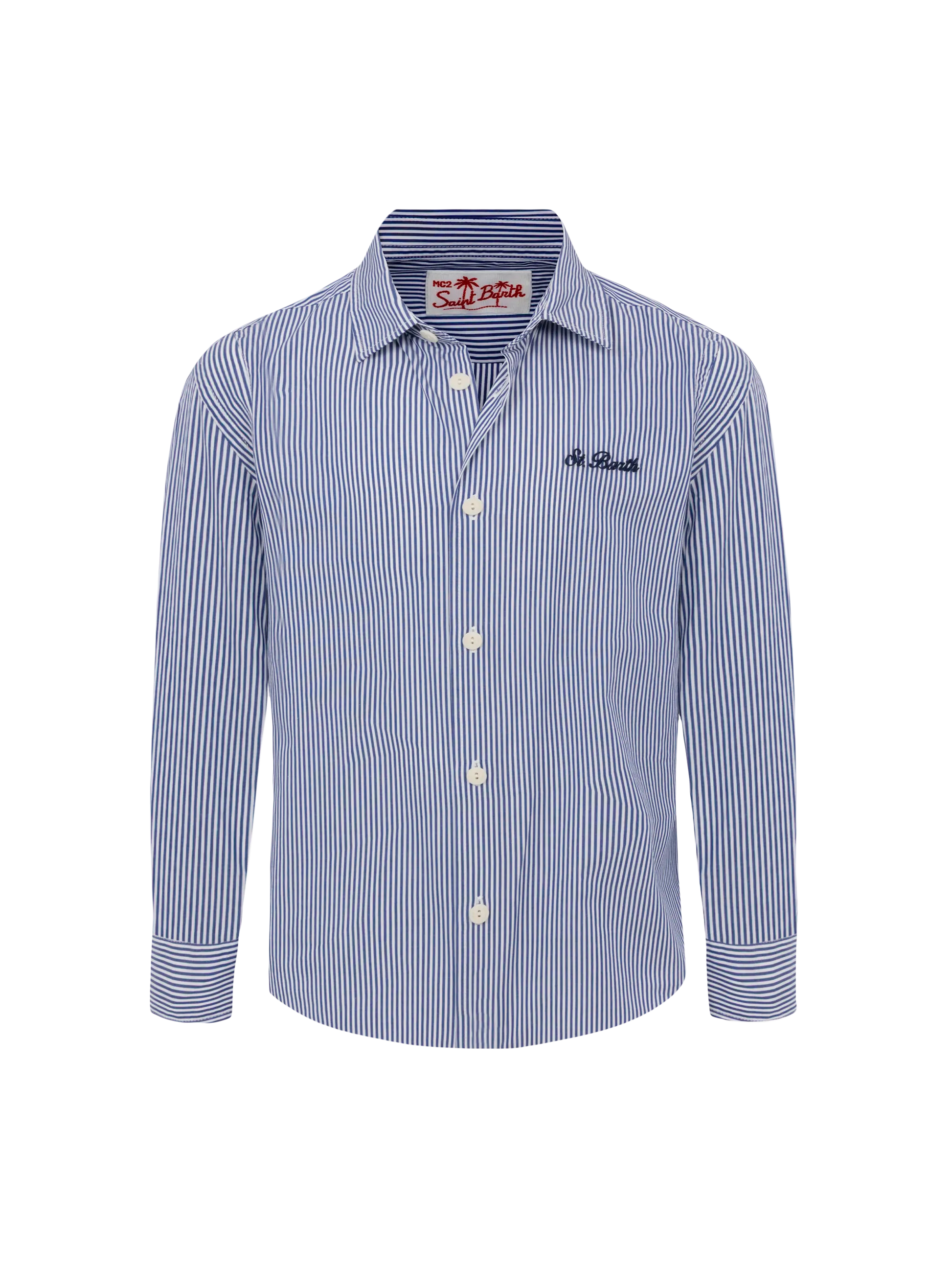 Agnes navy blue cotton shirt with Snoopy print | SNOOPY PEANUTS® SPECIAL EDITION - MC2 Saint Barth