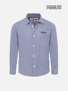 Agnes navy blue cotton shirt with Snoopy print | SNOOPY PEANUTS® SPECIAL EDITION
