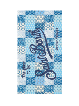 Microfiber beach towel Aidan with flower patch print - MC2 Saint Barth