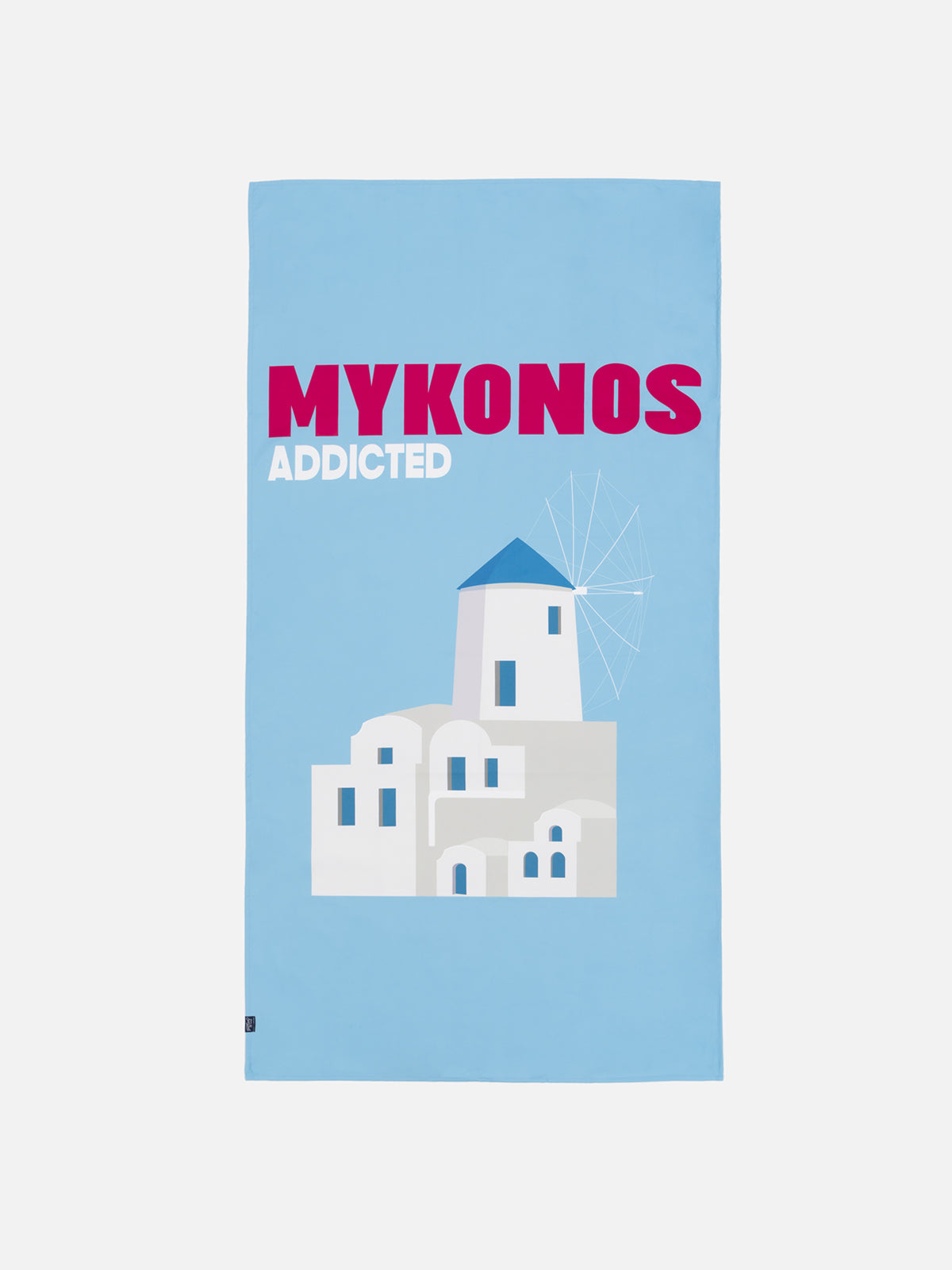 Microfiber Mykonos print beach towel Aidan