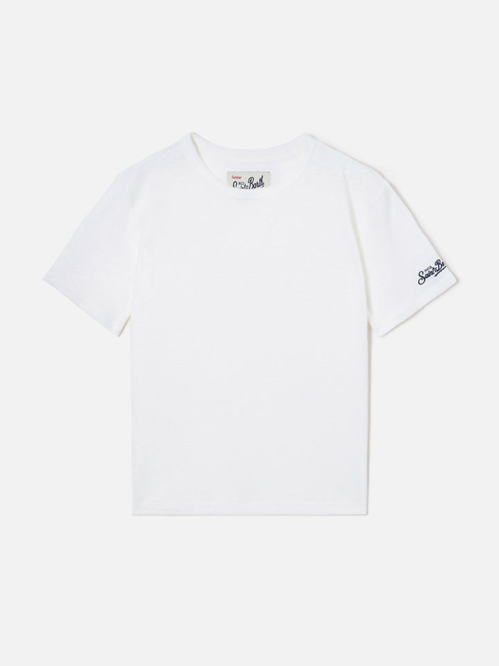 Alex t-shirt in white pure linen