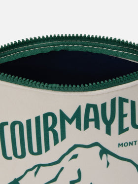 Aline-Pouch aus Wollimitat mit Courmayeur-Print | COURMAYEUR SPECIAL EDITION