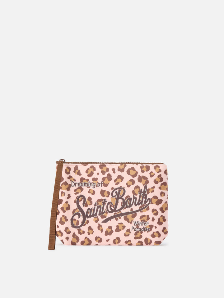 Pochette Aline con stampa leopardo