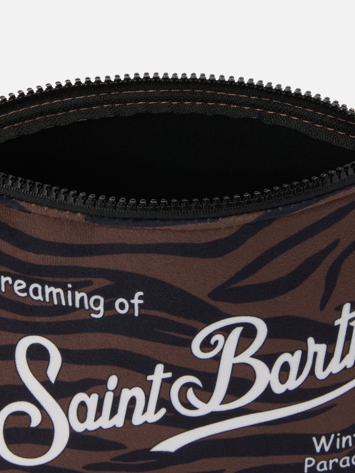 Pochette Aline effetto lana con stampa zebrata