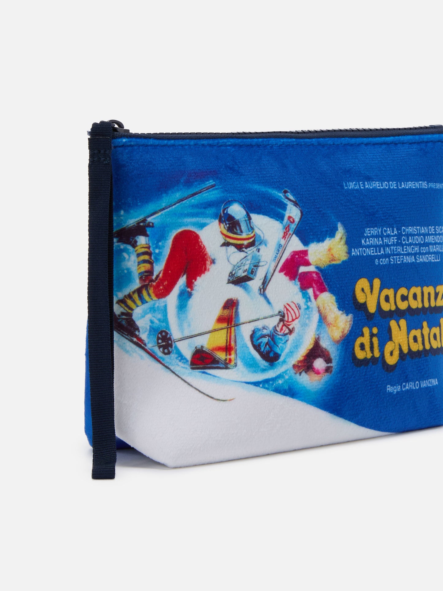 Wollpochette Aline mit Vacanze di Natale-Filmdruck | VACANZE DI NATALE SONDERAUSGABE