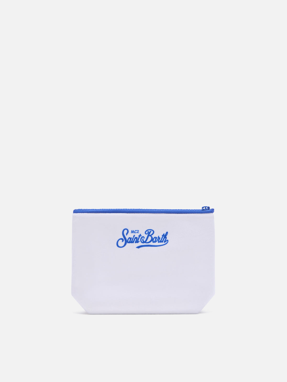 Off white Aline pochette mit Après-Ski-Print und Strasssteinen 