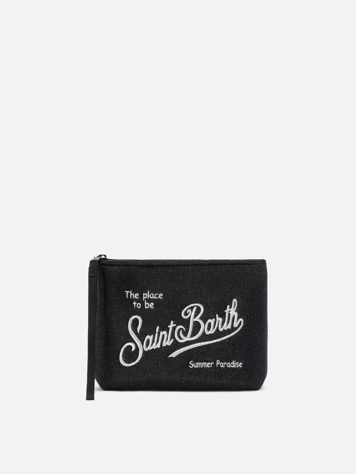 Aline Lurex black shimmer pouch