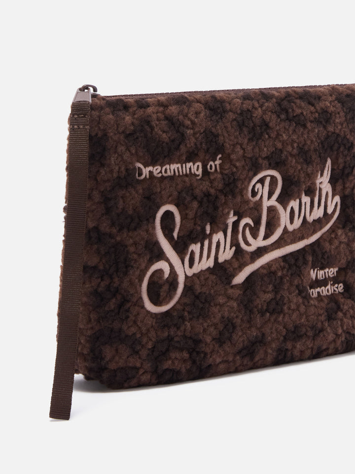 Aline teddy pochette con estampado de leopardo 