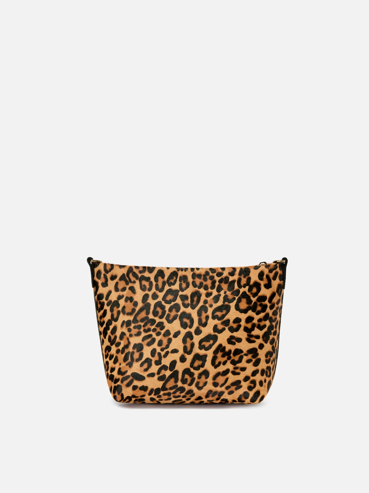 Aline Tasche aus Ponyhaar mit Leopardenmuster und Metall-Logoplakette 