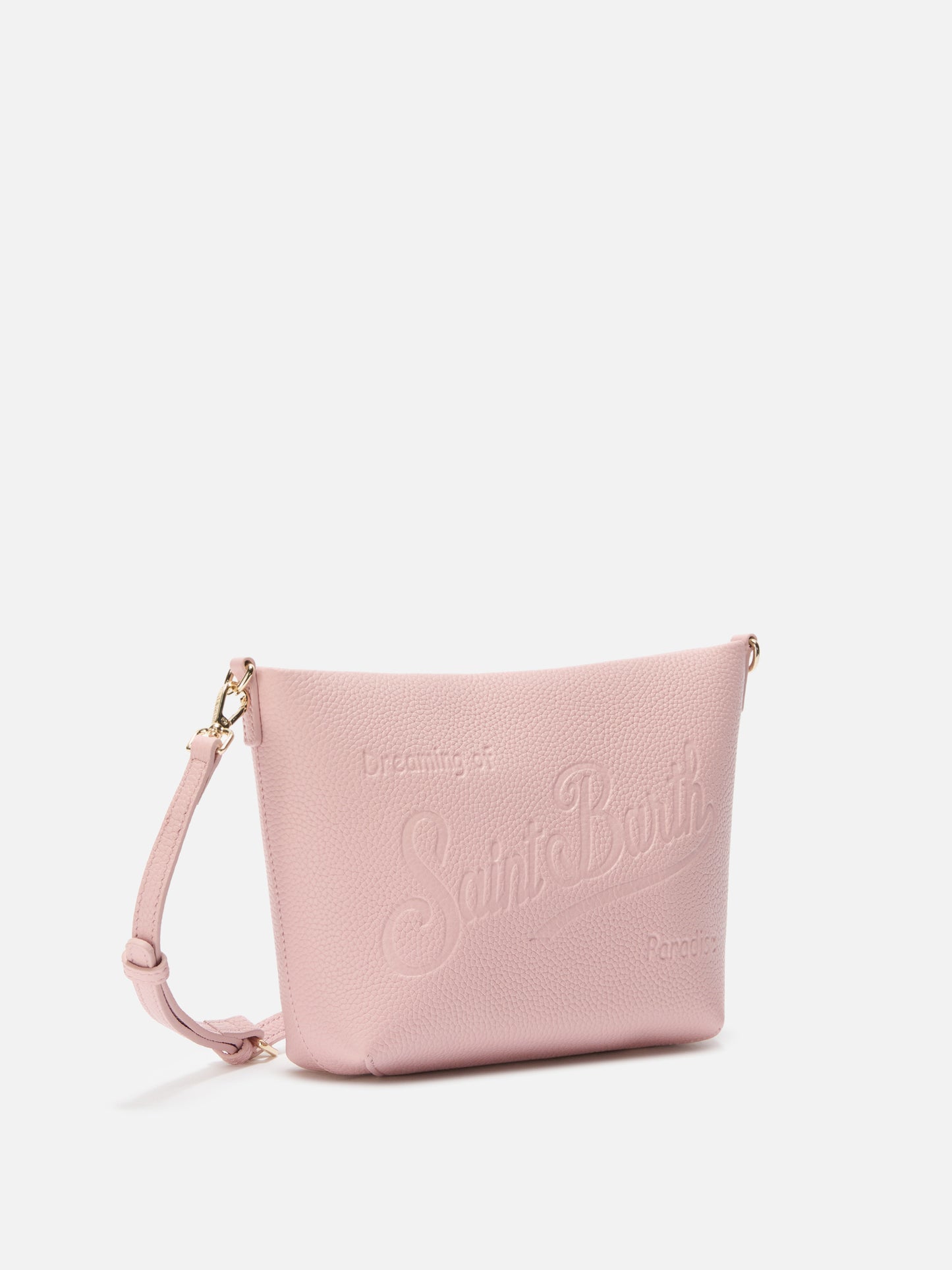 Aline Schultertasche aus gehämmertem rosa Leder
