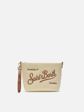 Bolso Aline en lona con detalles de piel 