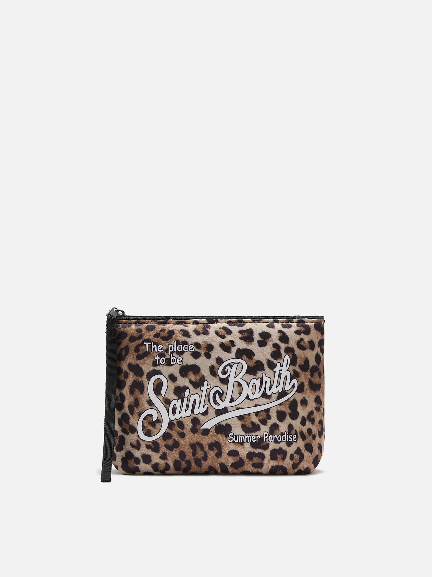 Aline scuba pouch with leopard print