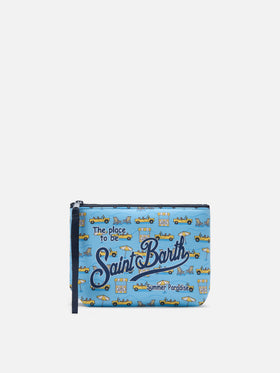 Aline scuba pouch with Road to Formentera print