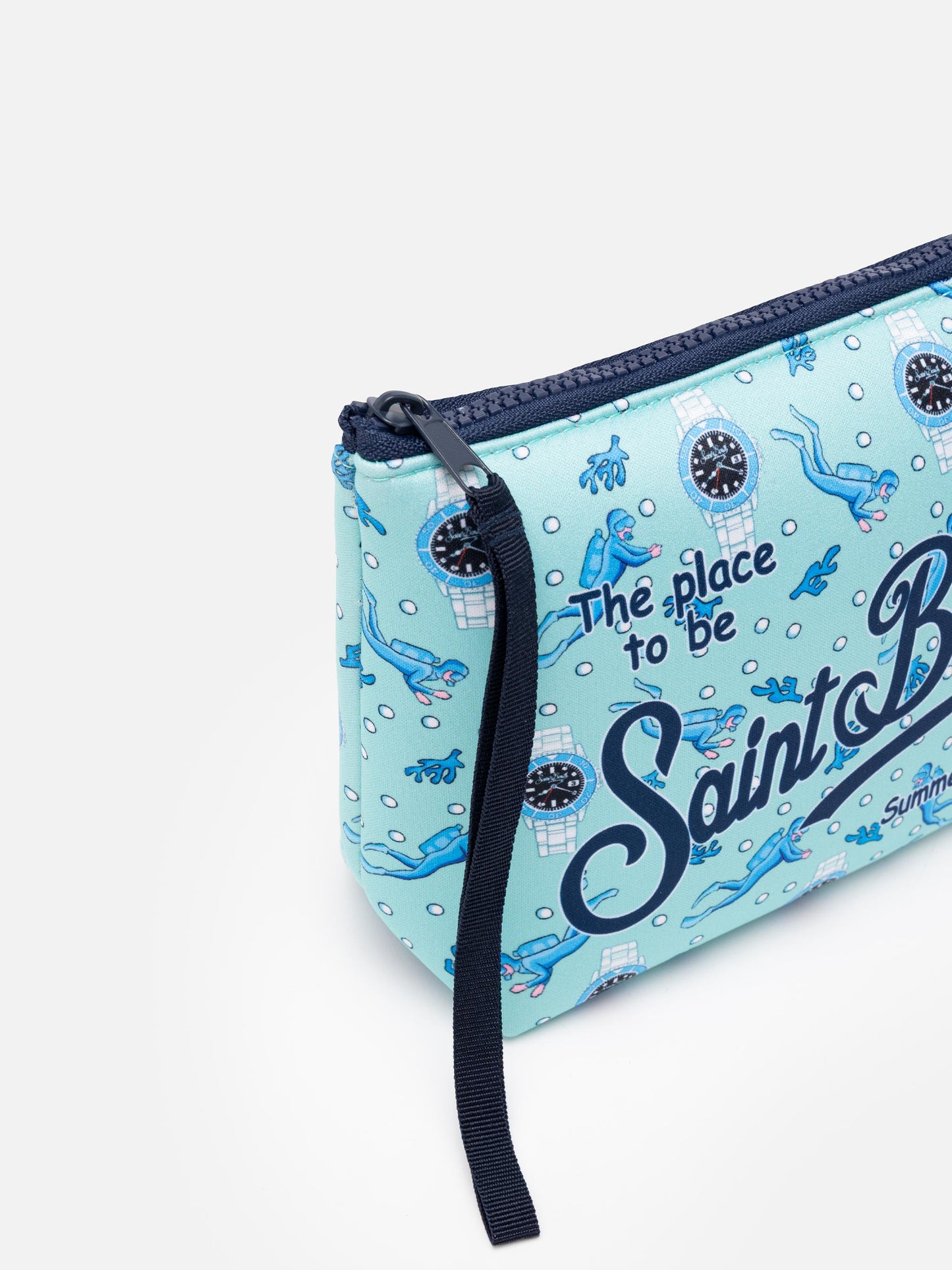 Aline sScuba pochette with watch and diver print - MC2 Saint Barth