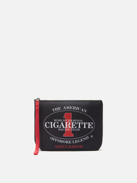 Aline black scuba pouch with Cigarette Racing Team embroidery | Special Edition