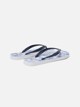 Tongs slip-on en caoutchouc Alma avec imprimé Toile de Jouy 