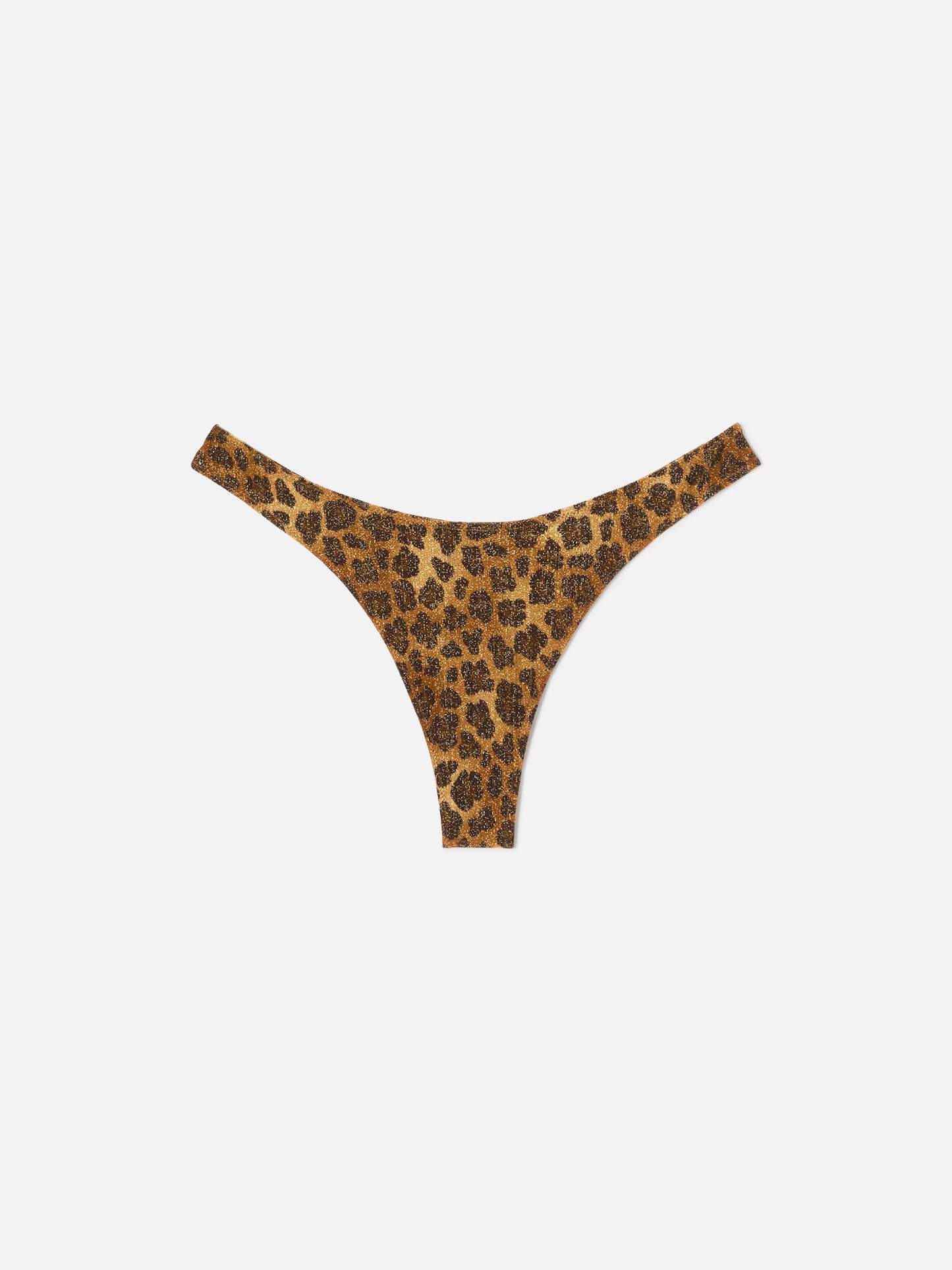 Braguita de bikini brasileña Naomi en tejido de lúrex con estampado animal 