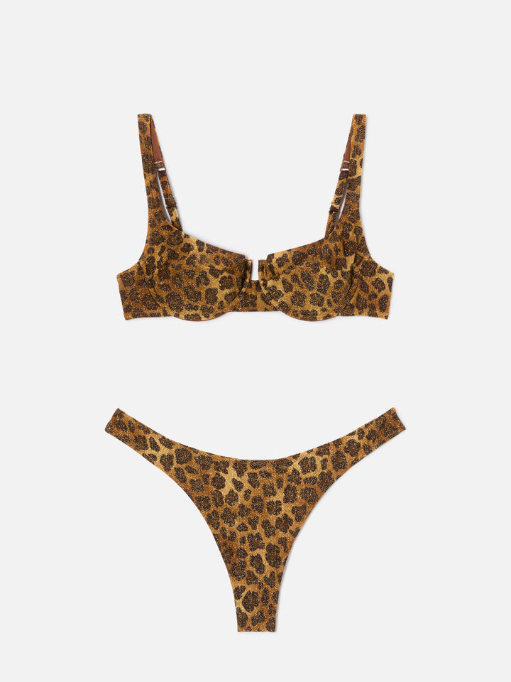 Amira Naomi animalier lurex bikini
