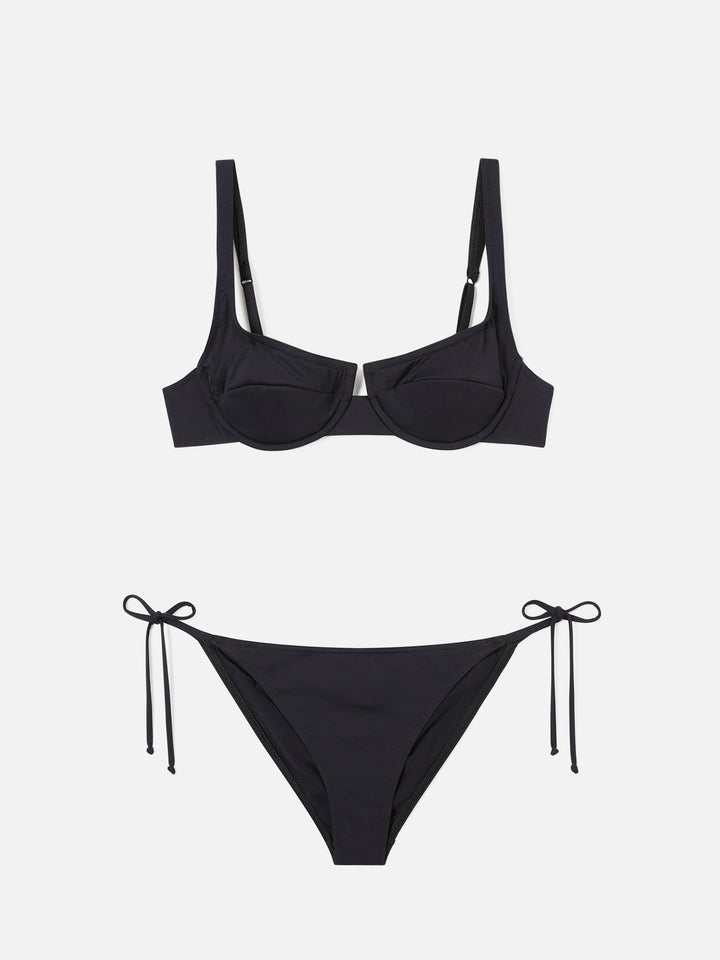Bikini Amira Naomi balconette nero tinta unita