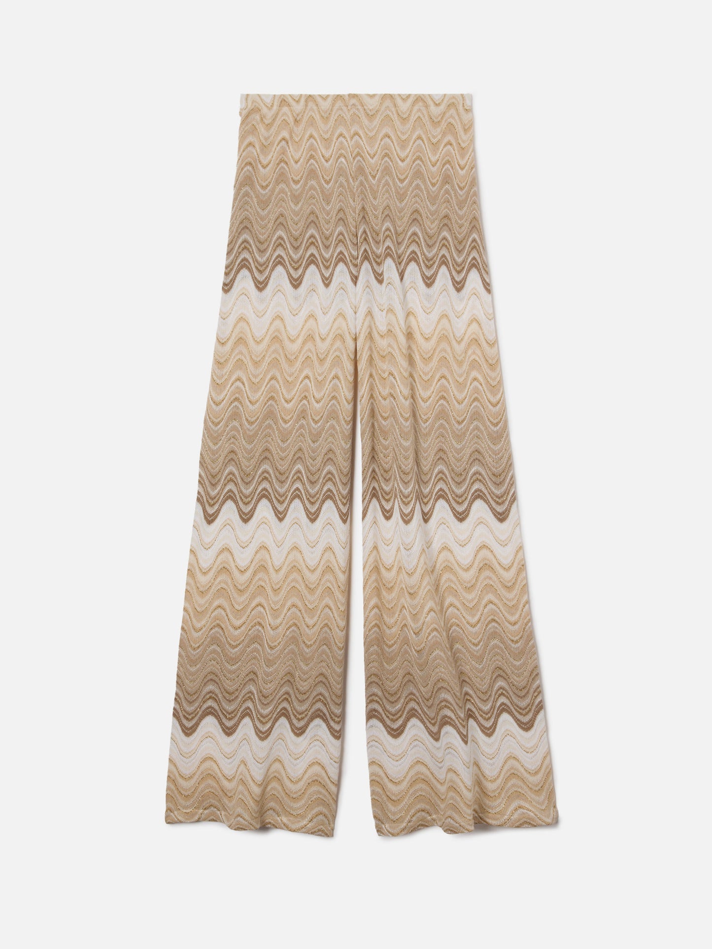 Pantalones largos Amalia degradé raschel beige 