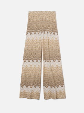 Pantalones largos Amalia degradé raschel beige 