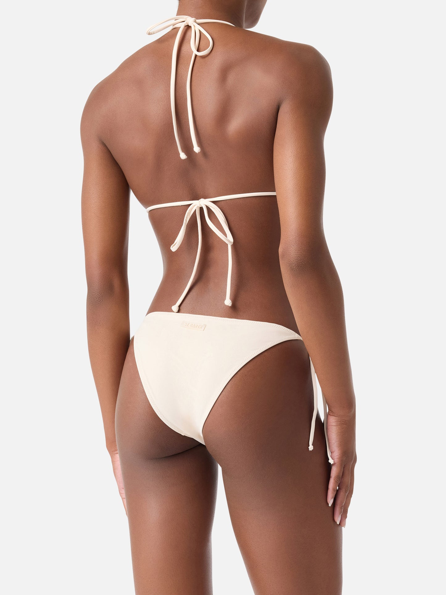Bikini triangle beige à strass Annabelle Virgo 