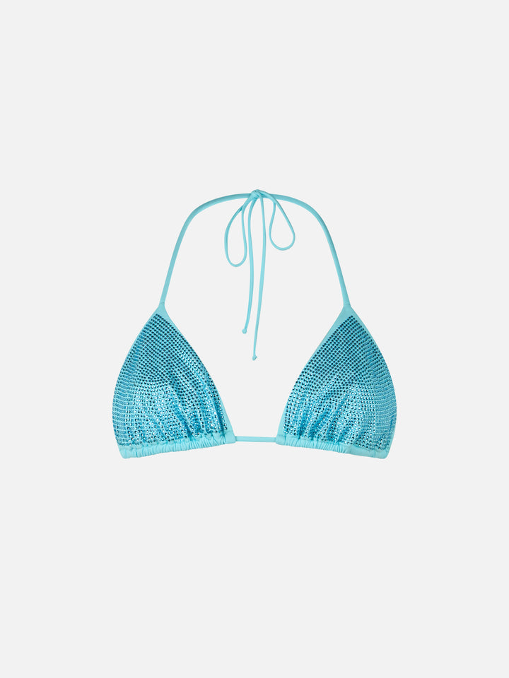Woman triangle top swimsuit Annabelle with rhinestones - MC2 Saint Barth