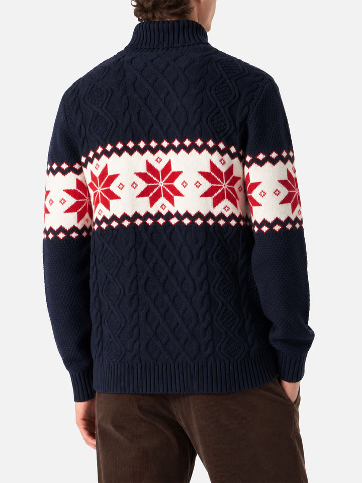 Half-turtleneck sweater with Bombardino lettering