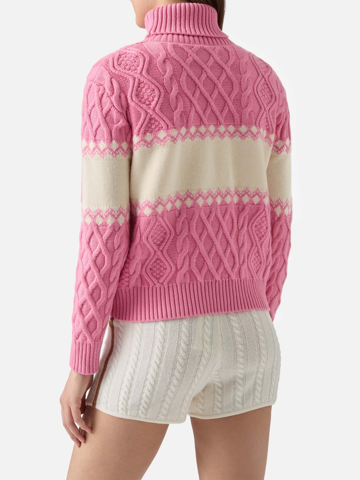 Half-turtleneck sweater Anton with Saint Barth jaquard