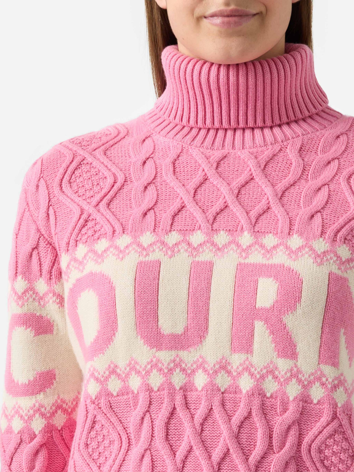 Half-turtleneck sweater Anton with Saint Barth jaquard