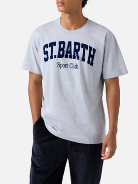 Arnott Baumwoll-T-Shirt in Blau mit Flockdruck des St. Barth Sport Clubs