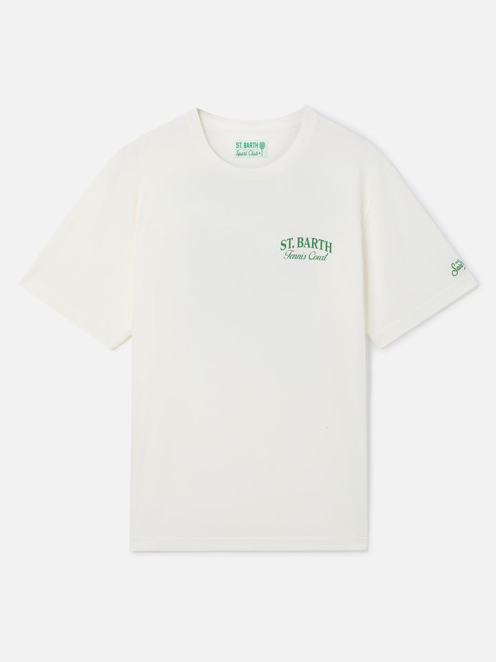 Off white Arnott Baumwoll-T-Shirt mit Tennis Court-Print 