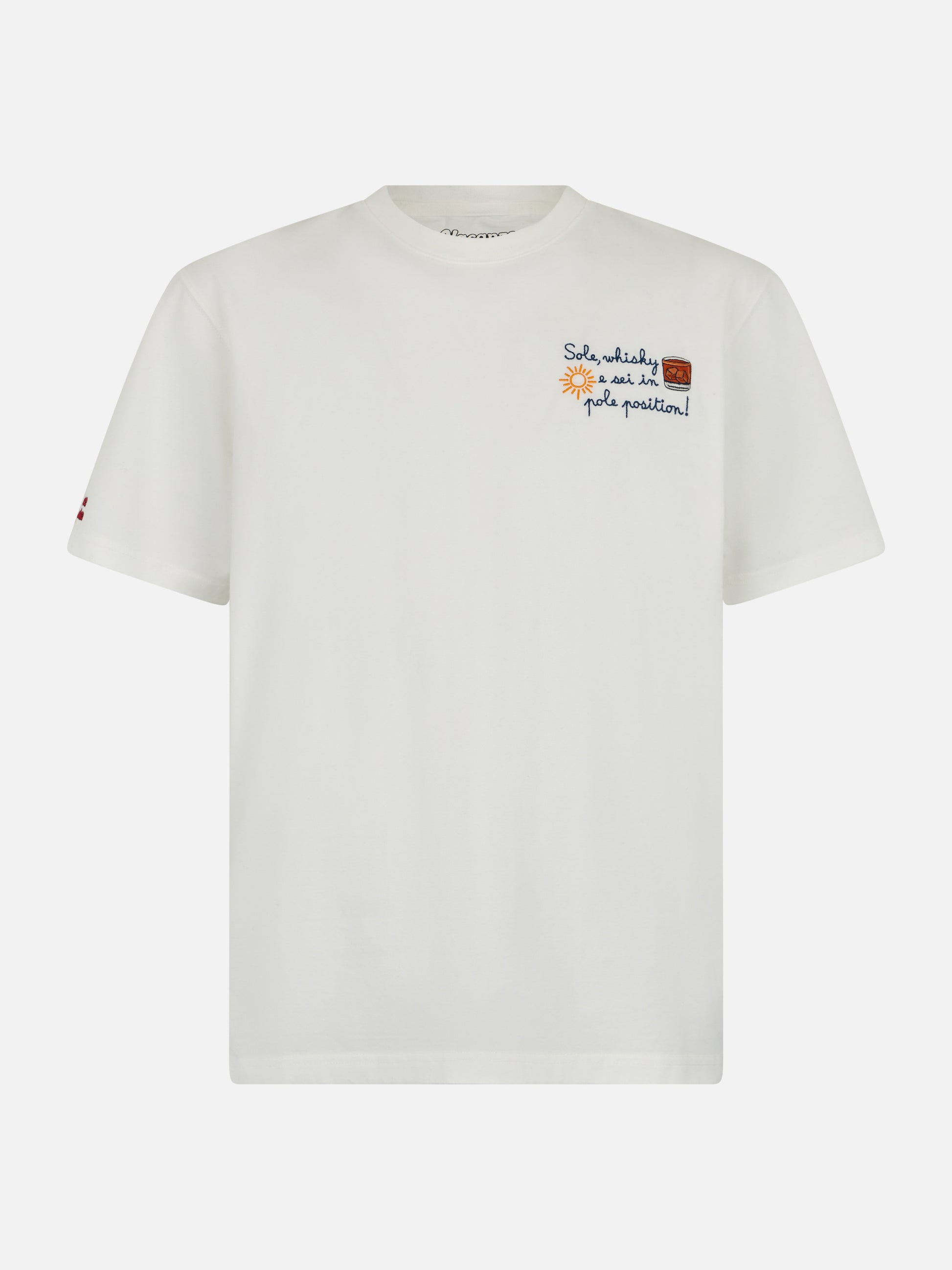 Man t-shirt Arnott with Sole, whisky... embroidery | VACANZE DI NATALE SPECIAL EDITION - MC2 Saint Barth