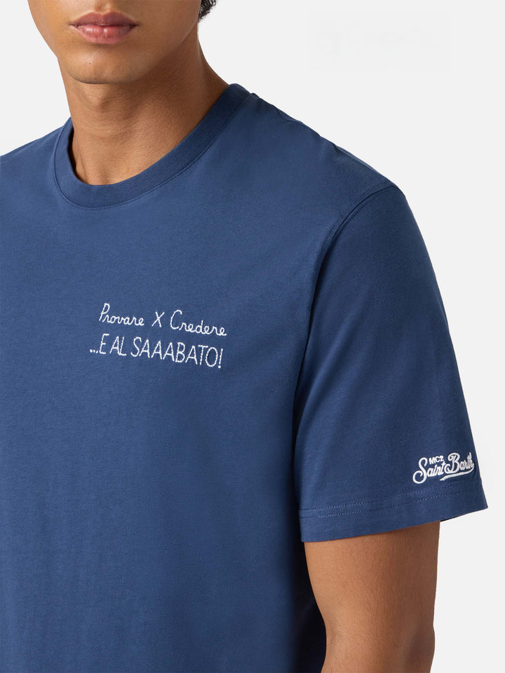 Winter-Baumwoll-T-Shirt Arnott mit Provare percredere-Stickerei | YUPPIES SPECIAL EDITION