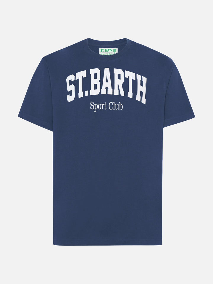 Arnott cotton T-shirt in blue with St. Barth Sport Club print