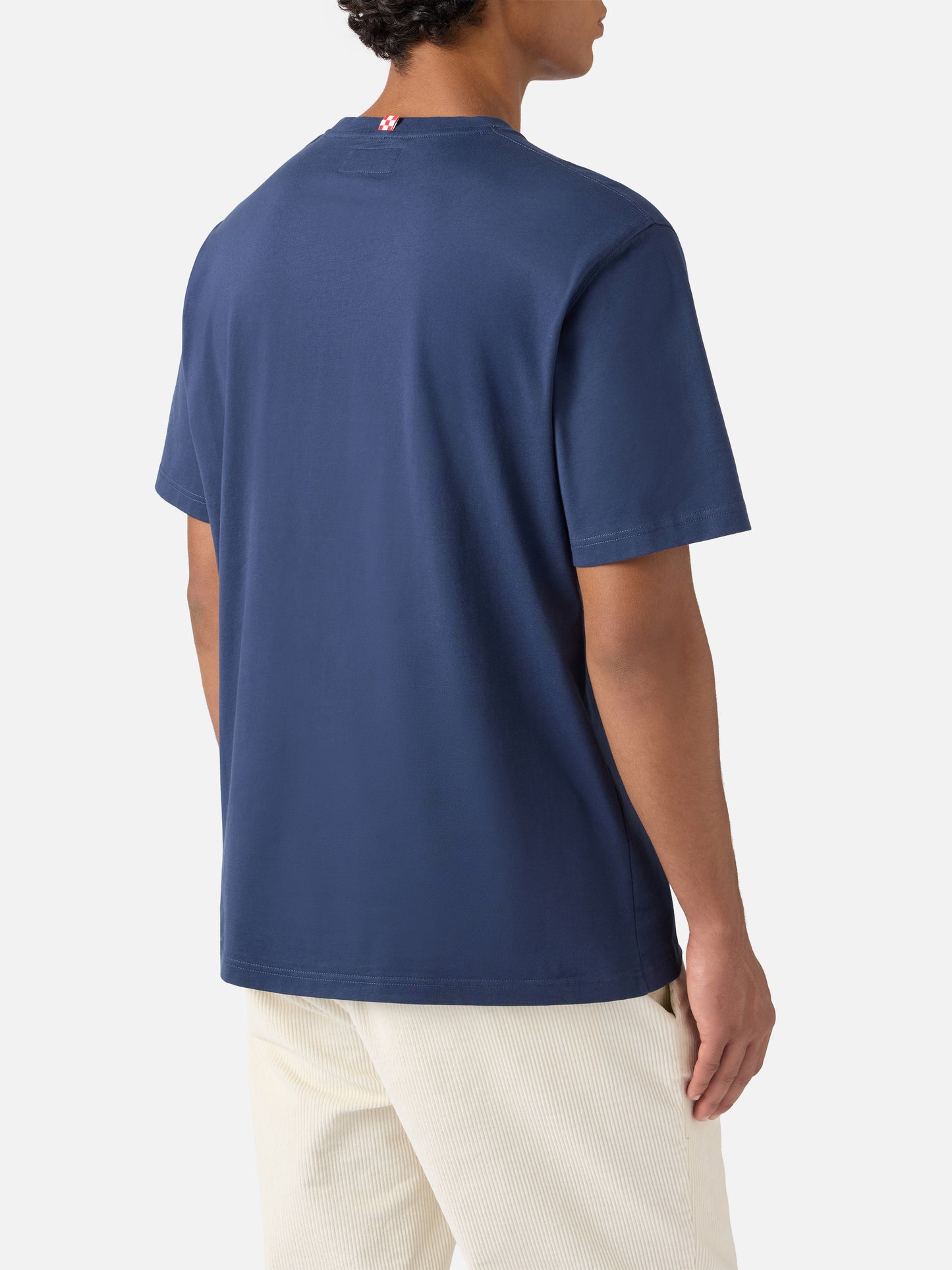 T-shirt Arnott in cotone blu con ricamo Snoopy My life is complicated | PEANUTS SPECIAL EDITION