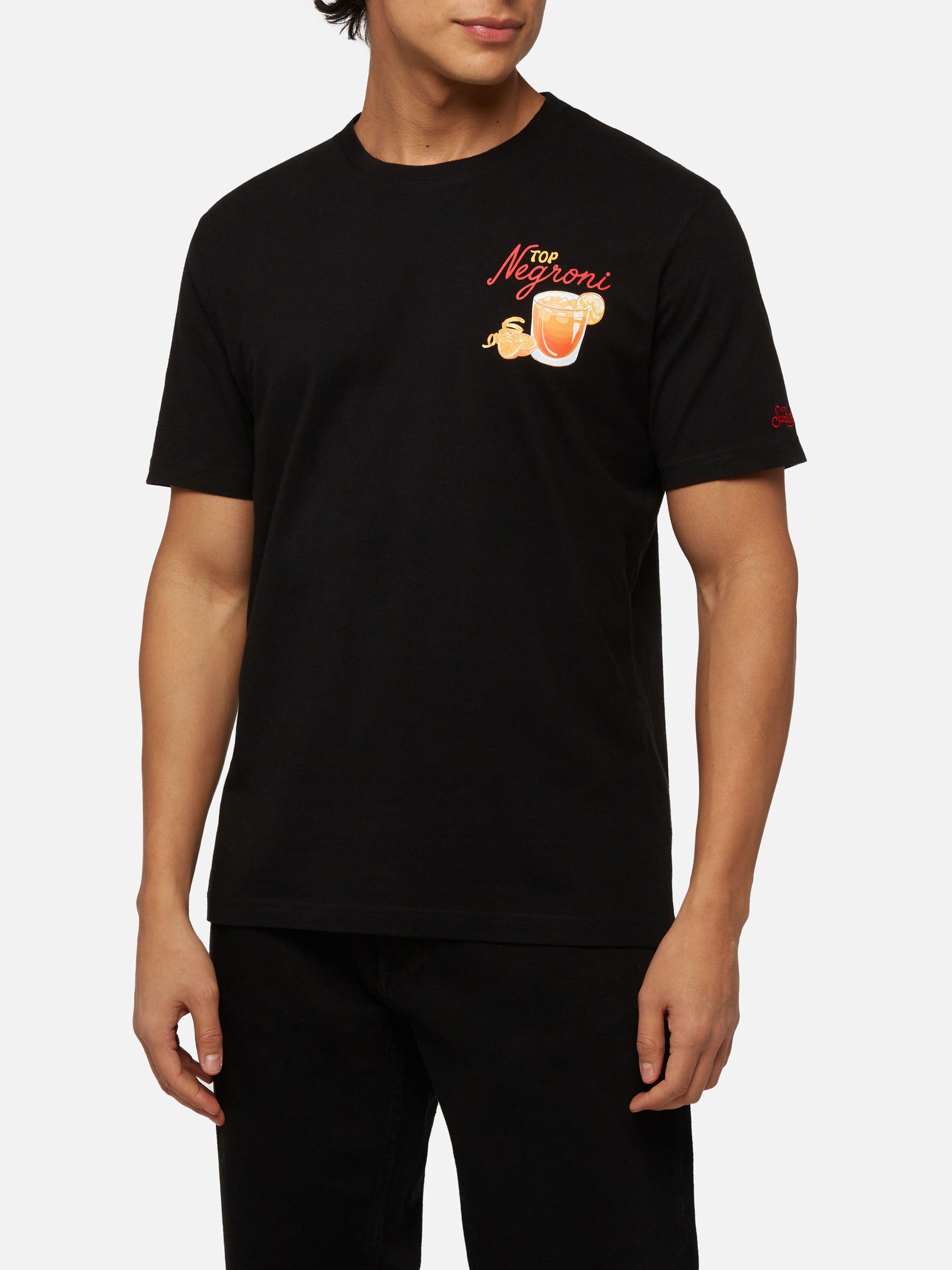 Winter cotton t-shirt Arnott with Negroni print - MC2 Saint Barth