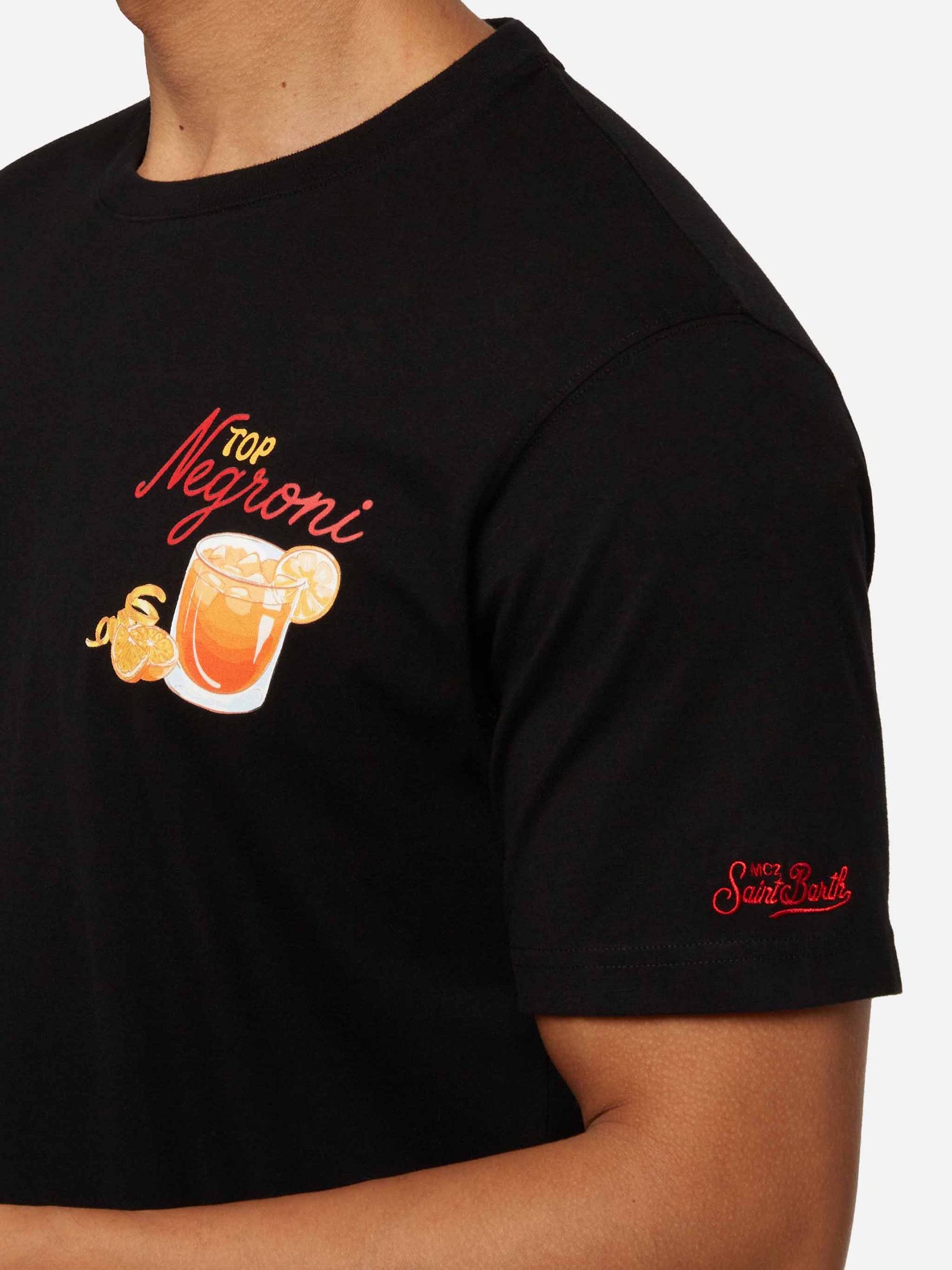 Winter cotton t-shirt Arnott with Negroni print - MC2 Saint Barth