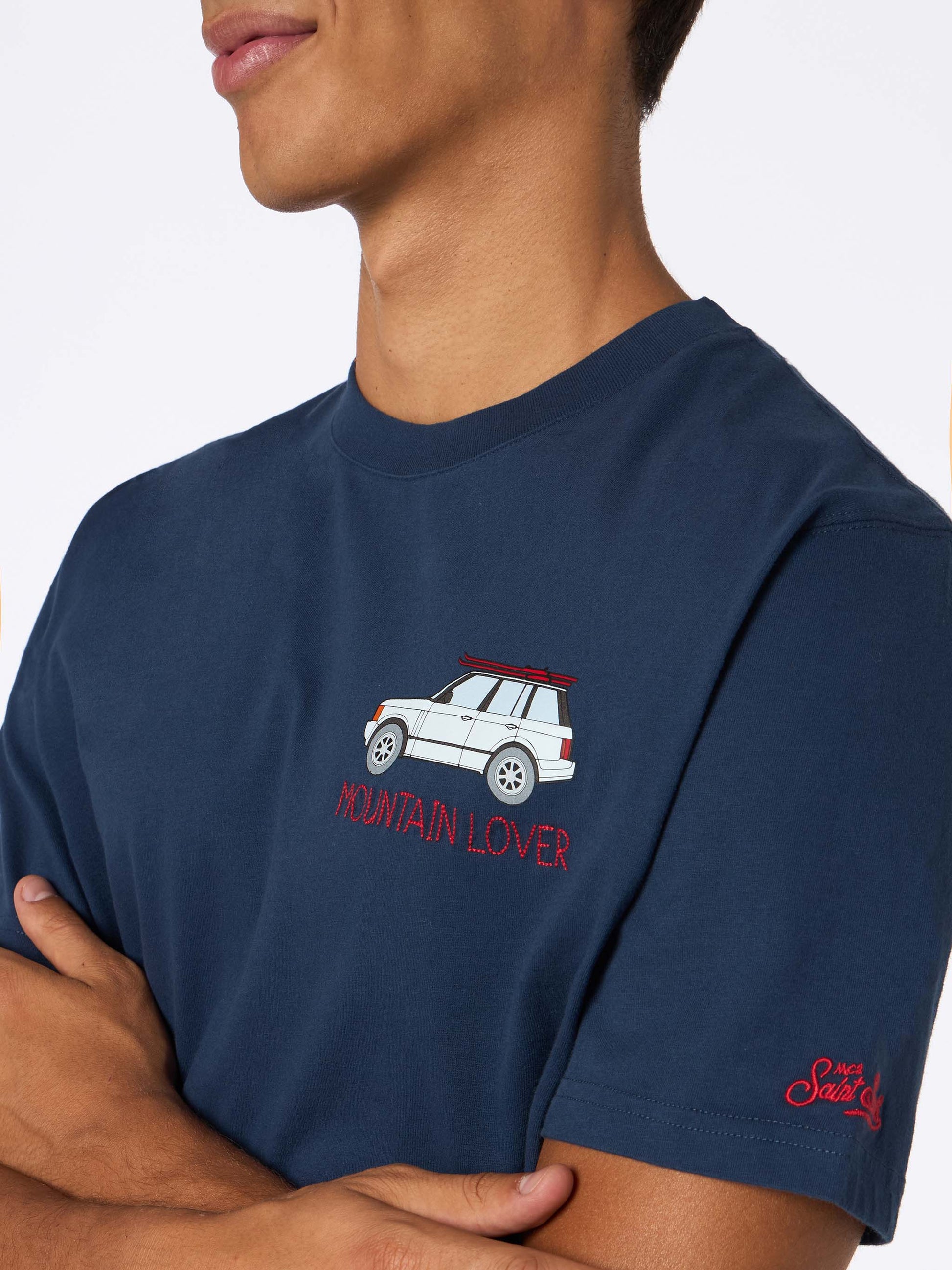 Man heavy cotton t-shirt Arnott with Mountain lover embroidery - MC2 Saint Barth